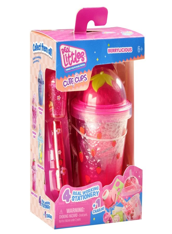 REAL LITTLES Cute Cups, Full of Tiny Surprises, Reveal 4 Cute Tiny Stationery Surprises That Really Work Plus 1 Cute Mini Cup Charm, 4 Cute Cups to Collect - Styles May Vary - Image 2